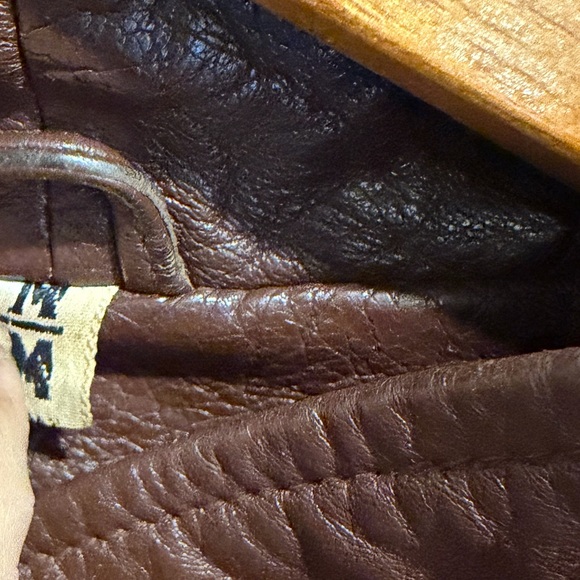 Vintage Brown Leather Coat - Picture 4 of 11